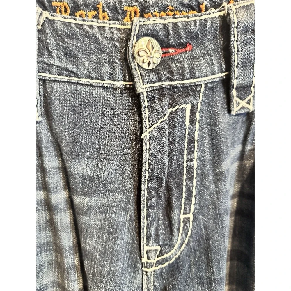 Rock Revival‎ Men's Romell Straight Jeans Size 40x33.5 38 Blue Denim Pants